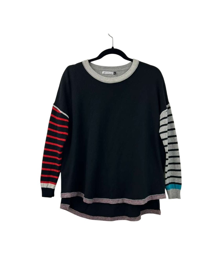 Zaket & Plover Sweater Womens Small Multicolor Colorblock Cashmere Blend Stripe